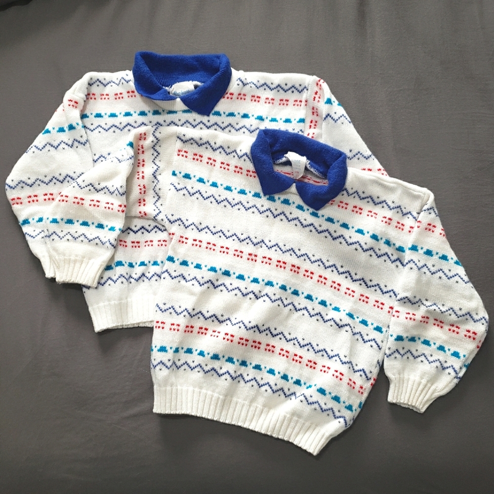 Vintage Matching Anjou toddler sweaters size 3 and 3X